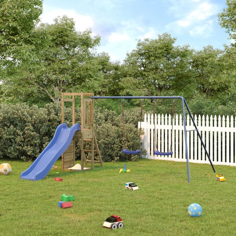 Jucarii, Copii si Bebe - Jucarii si jocuri - Jucarii de exterior - Spatii de joaca si accesorii - Set de joaca pentru exterior, lemn de pin impregnat - Infinity.ro