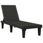 Casa si Gradina - Gradina si terasa - Mobilier exterior - Scaune si sezlonguri gradina - Sezlong, negru, 155x58x83 cm, polipropilena - Infinity.ro