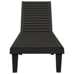 Casa si Gradina - Gradina si terasa - Mobilier exterior - Scaune si sezlonguri gradina - Sezlong, negru, 155x58x83 cm, polipropilena - Infinity.ro