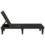 Casa si Gradina - Gradina si terasa - Mobilier exterior - Scaune si sezlonguri gradina - Sezlong, negru, 155x58x83 cm, polipropilena - Infinity.ro
