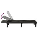 Casa si Gradina - Gradina si terasa - Mobilier exterior - Scaune si sezlonguri gradina - Sezlong, negru, 155x58x83 cm, polipropilena - Infinity.ro