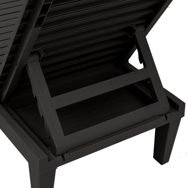 Casa si Gradina - Gradina si terasa - Mobilier exterior - Scaune si sezlonguri gradina - Sezlong, negru, 155x58x83 cm, polipropilena - Infinity.ro