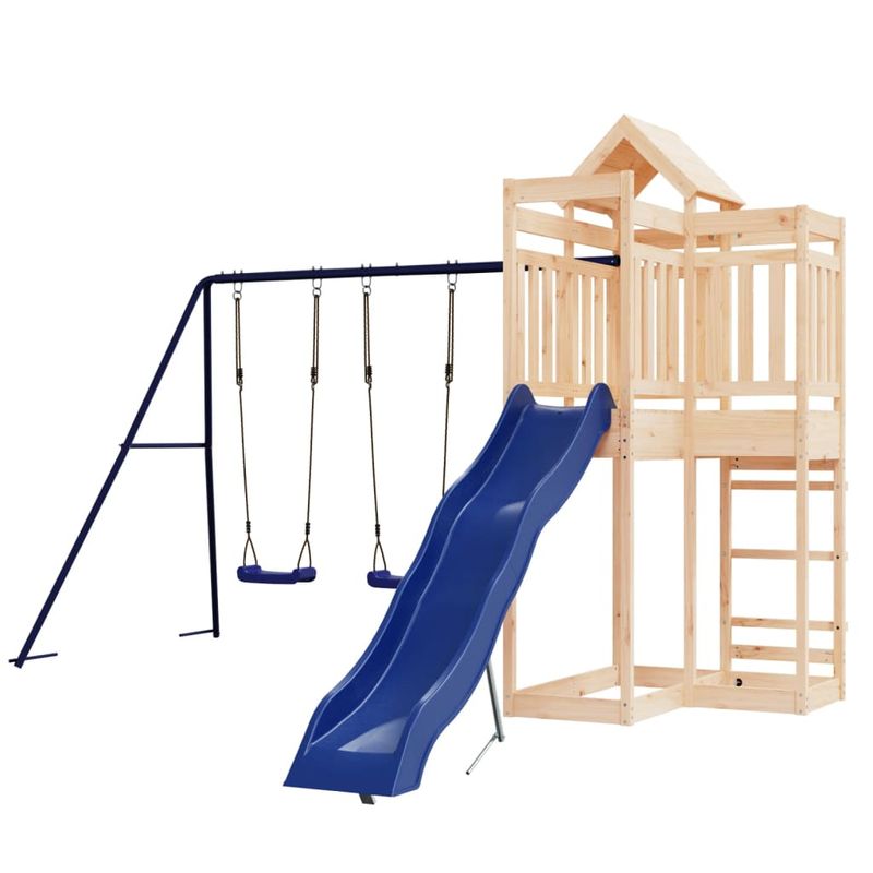 Jucarii, Copii si Bebe - Jucarii si jocuri - Jucarii de exterior - Spatii de joaca si accesorii - Set de joaca pentru exterior, lemn masiv de pin - Infinity.ro