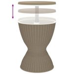 Casa si Gradina - Gradina si terasa - Mobilier exterior - Mese gradina - Masa de racire cu gheata 3 in 1, maro, polipropilena - Infinity.ro