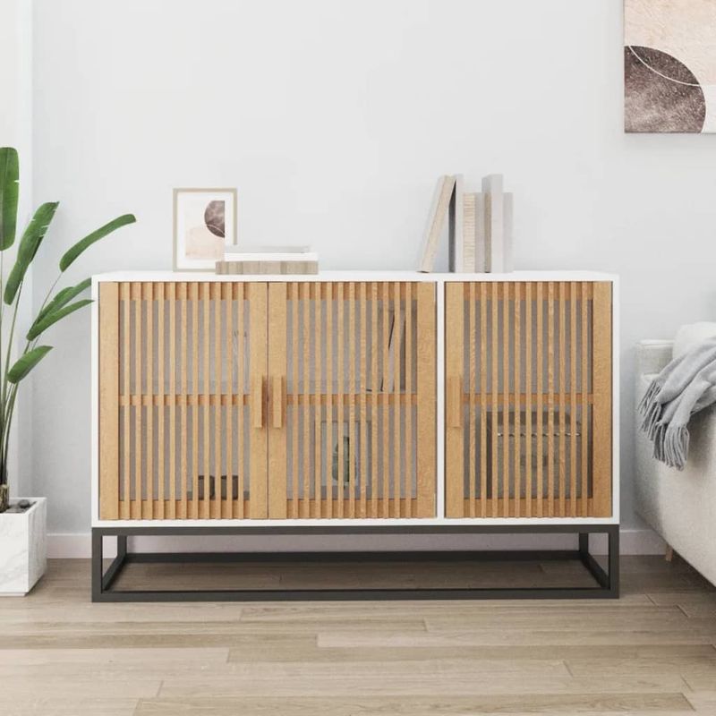 Casa si Gradina - Mobilier - Comode si corpuri - Comode - Servanta, alb, 105x30x65 cm, lemn prelucrat - Infinity.ro