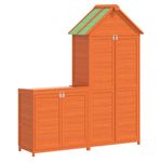 Casa si Gradina - Gradina si terasa - Casute de gradina - Set magazie de unelte de gradina 2 piese maro lemn masiv pin - Infinity.ro