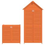 Casa si Gradina - Gradina si terasa - Casute de gradina - Set magazie de unelte de gradina 2 piese maro lemn masiv pin - Infinity.ro