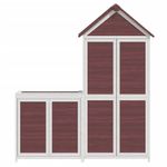 Casa si Gradina - Gradina si terasa - Casute de gradina - Set magazie de unelte de gradina 2 piese cafeniu lemn masiv pin - Infinity.ro