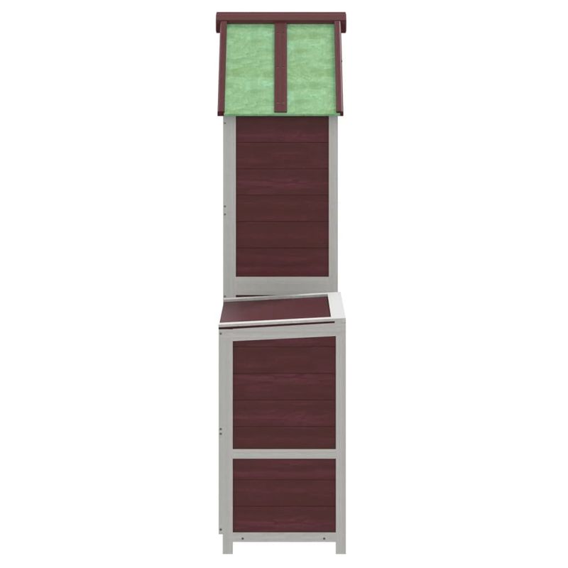 Casa si Gradina - Gradina si terasa - Casute de gradina - Set magazie de unelte de gradina 2 piese cafeniu lemn masiv pin - Infinity.ro