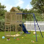 Jucarii, Copii si Bebe - Jucarii si jocuri - Jucarii de exterior - Spatii de joaca si accesorii - Set de joaca pentru exterior, lemn de pin impregnat - Infinity.ro