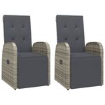Casa si Gradina - Gradina si terasa - Mobilier exterior - Scaune si sezlonguri gradina - Set mobilier de gradina cu perne, 3 piese, gri, poliratan - Infinity.ro