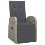 Casa si Gradina - Gradina si terasa - Mobilier exterior - Scaune si sezlonguri gradina - Set mobilier de gradina cu perne, 3 piese, gri, poliratan - Infinity.ro