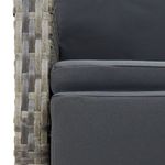 Casa si Gradina - Gradina si terasa - Mobilier exterior - Scaune si sezlonguri gradina - Set mobilier de gradina cu perne, 3 piese, gri, poliratan - Infinity.ro