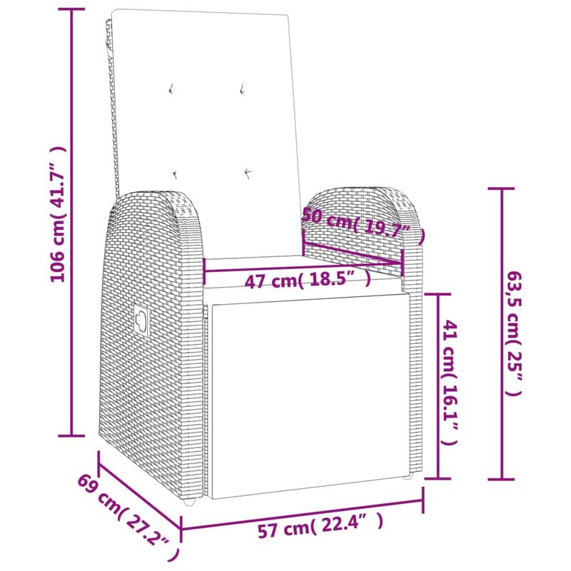 Casa si Gradina - Gradina si terasa - Mobilier exterior - Scaune si sezlonguri gradina - Set mobilier de gradina cu perne, 3 piese, gri, poliratan - Infinity.ro
