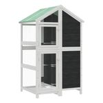 Petshop - Accesorii petshop - Culcusuri si custi - Tarcuri si colivii - Colivie de pasari, gri, 97x81x152 cm, lemn masiv de pin - Infinity.ro
