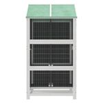Petshop - Accesorii petshop - Culcusuri si custi - Tarcuri si colivii - Colivie de pasari, gri, 97x81x152 cm, lemn masiv de pin - Infinity.ro