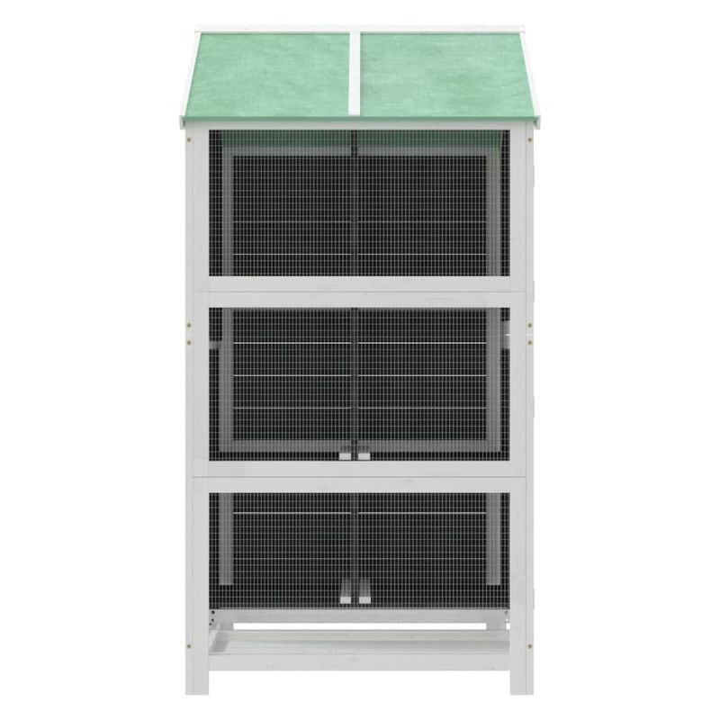 Petshop - Accesorii petshop - Culcusuri si custi - Tarcuri si colivii - Colivie de pasari, gri, 97x81x152 cm, lemn masiv de pin - Infinity.ro