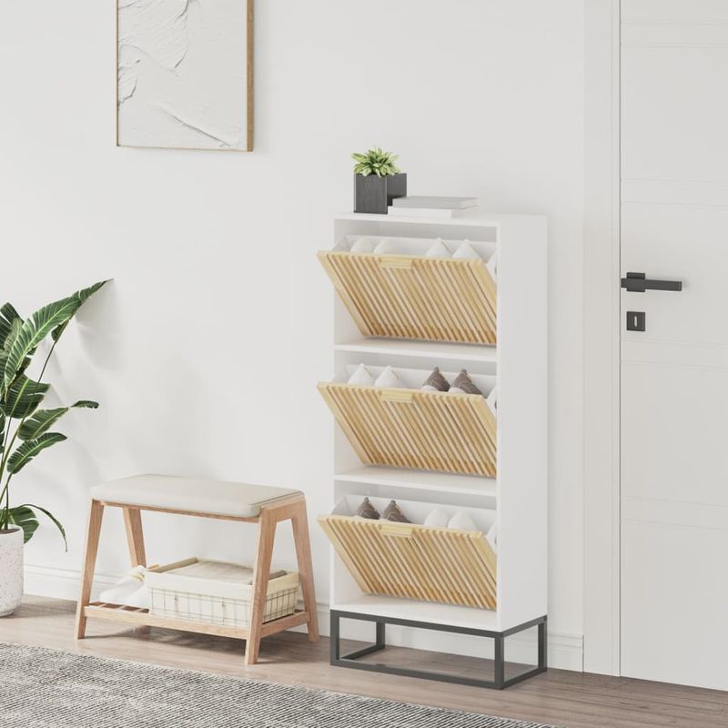 Casa si Gradina - Mobilier - Organizare si depozitare - Organizator incaltaminte - Pantofar, alb, 52x25x120 cm, lemn prelucrat - Infinity.ro