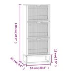 Casa si Gradina - Mobilier - Organizare si depozitare - Organizator incaltaminte - Pantofar, alb, 52x25x120 cm, lemn prelucrat - Infinity.ro
