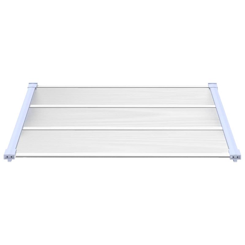 Casa si Gradina - Gradina si terasa - Umbrele si pavilioane - Umbrele - Copertina de usa, gri si transparent, 122x90 cm, policarbonat - Infinity.ro