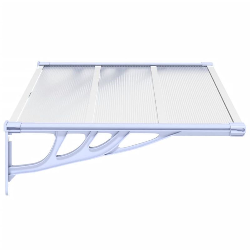 Casa si Gradina - Gradina si terasa - Umbrele si pavilioane - Umbrele - Copertina de usa, gri si transparent, 122x90 cm, policarbonat - Infinity.ro