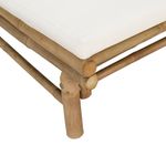 Casa si Gradina - Gradina si terasa - Mobilier exterior - Canapele si fotolii gradina - Banca de gradina cu perne alb crem, bambus - Infinity.ro