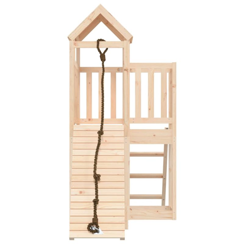 Jucarii, Copii si Bebe - Jucarii si jocuri - Jucarii de exterior - Spatii de joaca si accesorii - Casuta de joaca cu perete de catarat, lemn masiv de pin - Infinity.ro