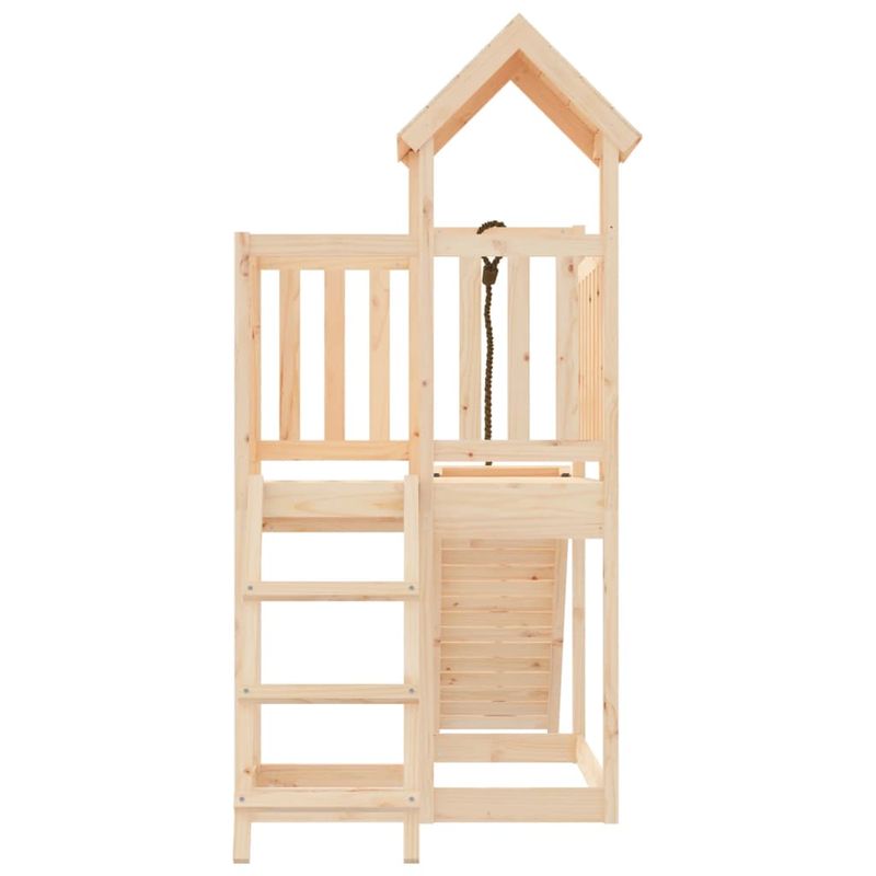 Jucarii, Copii si Bebe - Jucarii si jocuri - Jucarii de exterior - Spatii de joaca si accesorii - Casuta de joaca cu perete de catarat, lemn masiv de pin - Infinity.ro