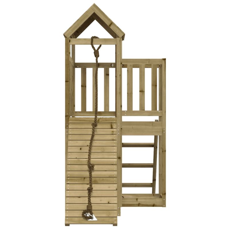 Jucarii, Copii si Bebe - Jucarii si jocuri - Jucarii de exterior - Spatii de joaca si accesorii - Casuta de joaca cu perete de catarat, lemn de pin impregnat - Infinity.ro