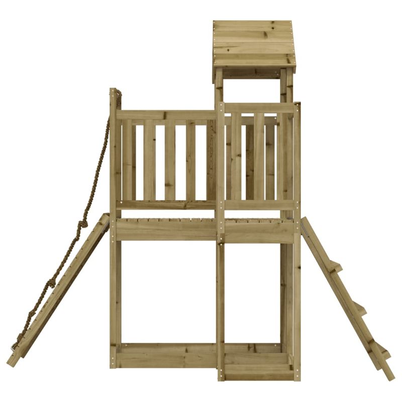 Jucarii, Copii si Bebe - Jucarii si jocuri - Jucarii de exterior - Spatii de joaca si accesorii - Casuta de joaca cu perete de catarat, lemn de pin impregnat - Infinity.ro