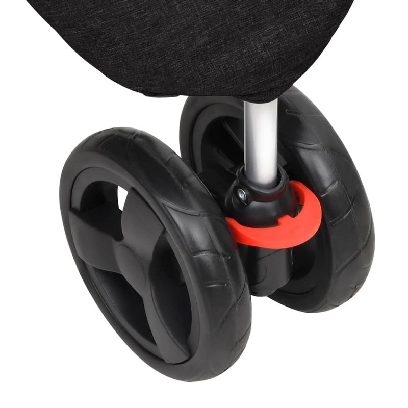 Petshop - Accesorii petshop - Culcusuri si custi - Genti si articole transport - Carucior pliabil pentru caini negru 80x46x98 cm tesatura Oxford - Infinity.ro