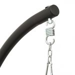 Casa si Gradina - Gradina si terasa - Balansoare si hamace - Balansoare - Scaun balansoar gradina cu perna, negru, textil oxford si otel - Infinity.ro