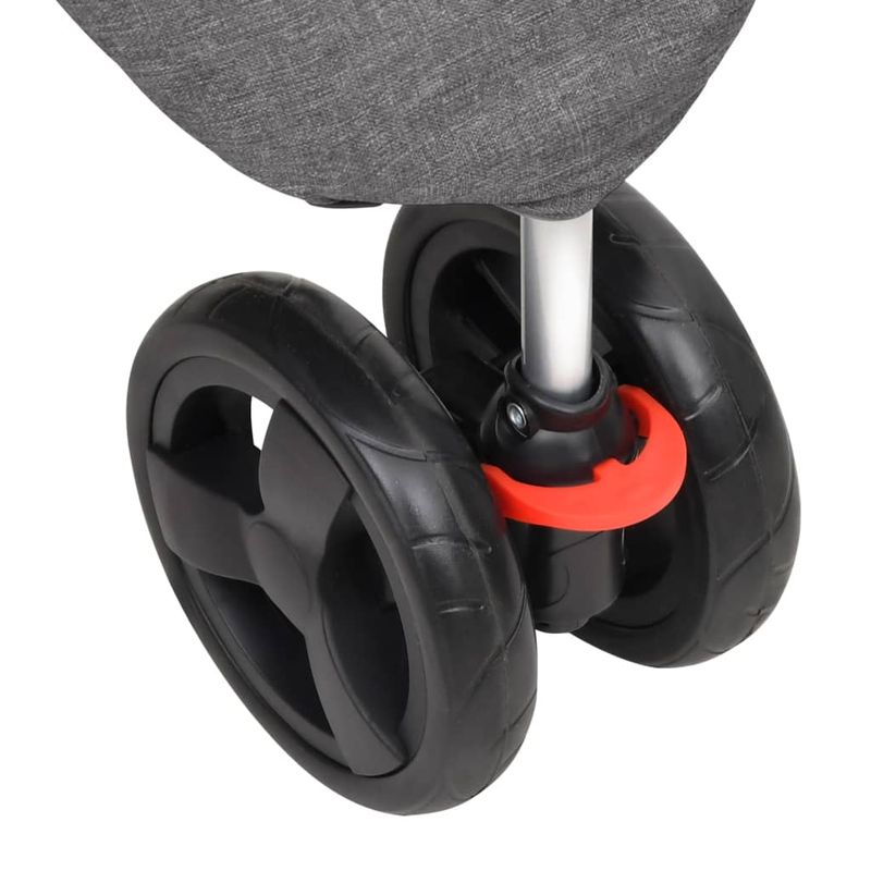 Petshop - Accesorii petshop - Culcusuri si custi - Genti si articole transport - Carucior pliabil pentru caini , gri, 80x46x98 cm tesatura Oxford - Infinity.ro