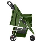 Petshop - Accesorii petshop - Culcusuri si custi - Genti si articole transport - Carucior pliabil pentru caini verde 80x46x98 cm tesatura Oxford - Infinity.ro