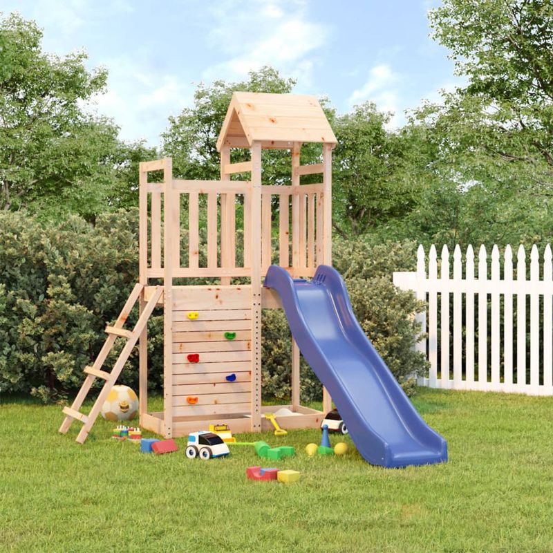 Jucarii, Copii si Bebe - Jucarii si jocuri - Jucarii de exterior - Spatii de joaca si accesorii - Set de joaca pentru exterior, lemn masiv de pin - Infinity.ro