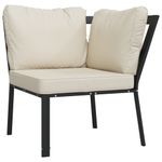 Casa si Gradina - Gradina si terasa - Mobilier exterior - Canapele si fotolii gradina - Scaun de gradina cu perne nisipiu, 76x76x79 cm, otel - Infinity.ro
