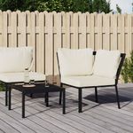 Casa si Gradina - Gradina si terasa - Mobilier exterior - Canapele si fotolii gradina - Scaun de gradina cu perne nisipiu, 76x76x79 cm, otel - Infinity.ro