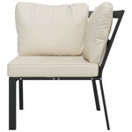 Casa si Gradina - Gradina si terasa - Mobilier exterior - Canapele si fotolii gradina - Scaun de gradina cu perne nisipiu, 76x76x79 cm, otel - Infinity.ro