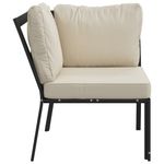 Casa si Gradina - Gradina si terasa - Mobilier exterior - Canapele si fotolii gradina - Scaun de gradina cu perne nisipiu, 76x76x79 cm, otel - Infinity.ro