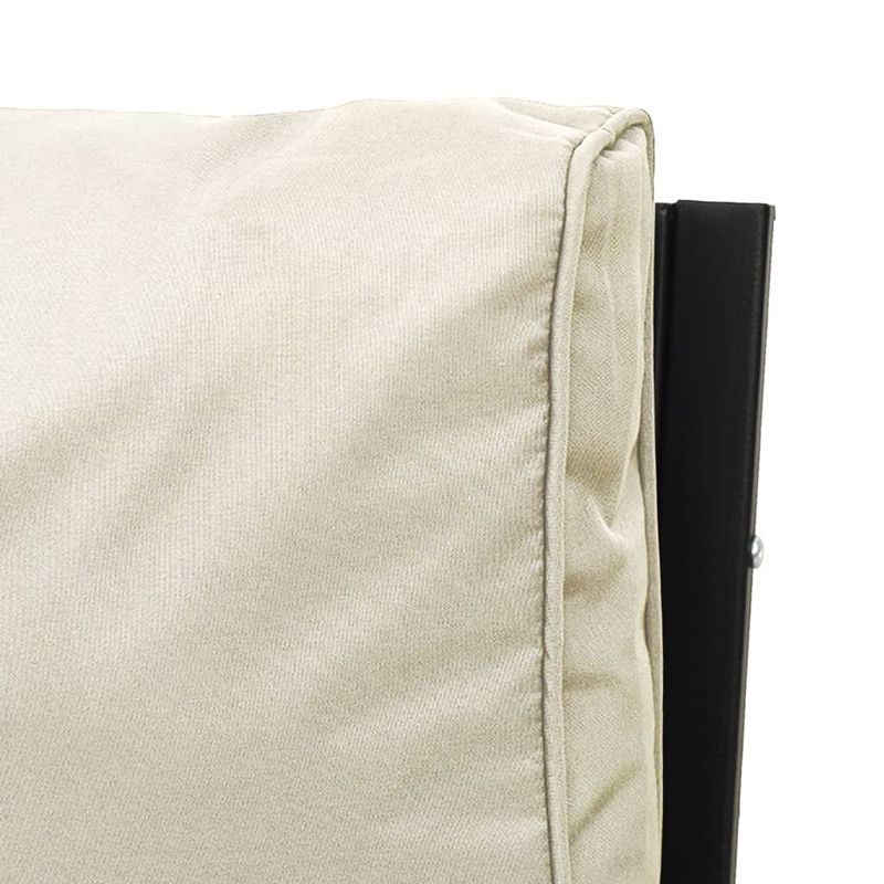 Casa si Gradina - Gradina si terasa - Mobilier exterior - Canapele si fotolii gradina - Scaun de gradina cu perne nisipiu, 76x76x79 cm, otel - Infinity.ro
