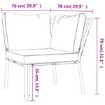 Casa si Gradina - Gradina si terasa - Mobilier exterior - Canapele si fotolii gradina - Scaun de gradina cu perne nisipiu, 76x76x79 cm, otel - Infinity.ro