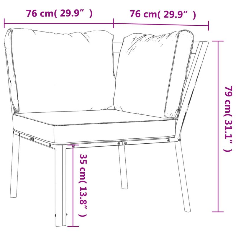 Casa si Gradina - Gradina si terasa - Mobilier exterior - Canapele si fotolii gradina - Scaun de gradina cu perne nisipiu, 76x76x79 cm, otel - Infinity.ro