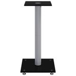 TV, Audio-Video si Foto - Audio profesionale - Stative - Suporturi difuzoare, negru/argintiu, sticla securizata 1 stalp - Infinity.ro