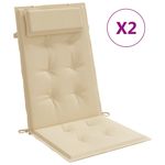 Casa si Gradina - Textile si covoare - Perne si pilote - Perne decorative - Perne scaun cu spatar inalt , 2 buc, bej, tesatura Oxford - Infinity.ro