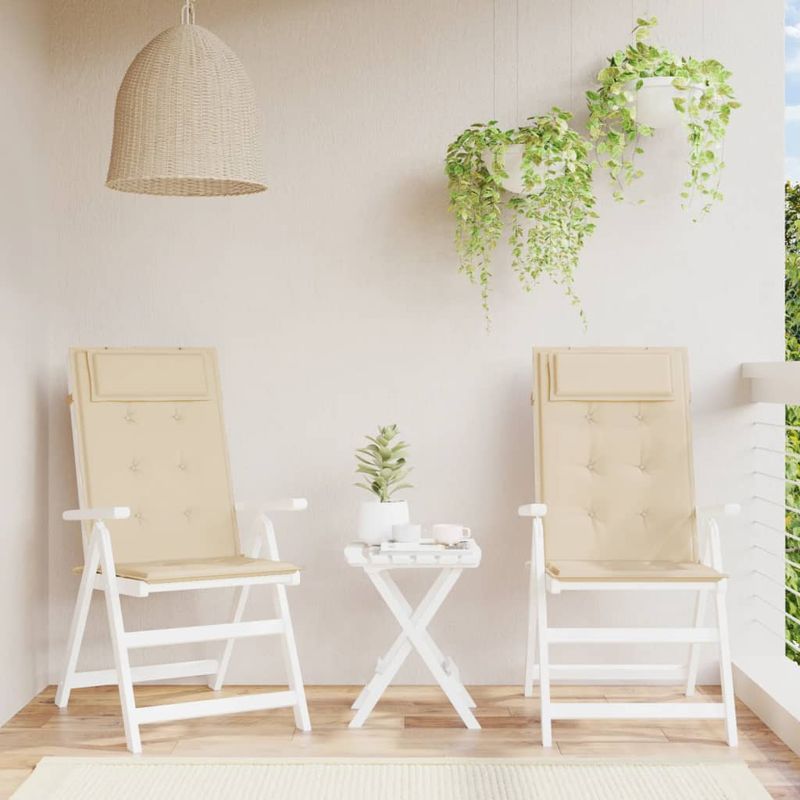 Casa si Gradina - Textile si covoare - Perne si pilote - Perne decorative - Perne scaun cu spatar inalt , 2 buc, bej, tesatura Oxford - Infinity.ro