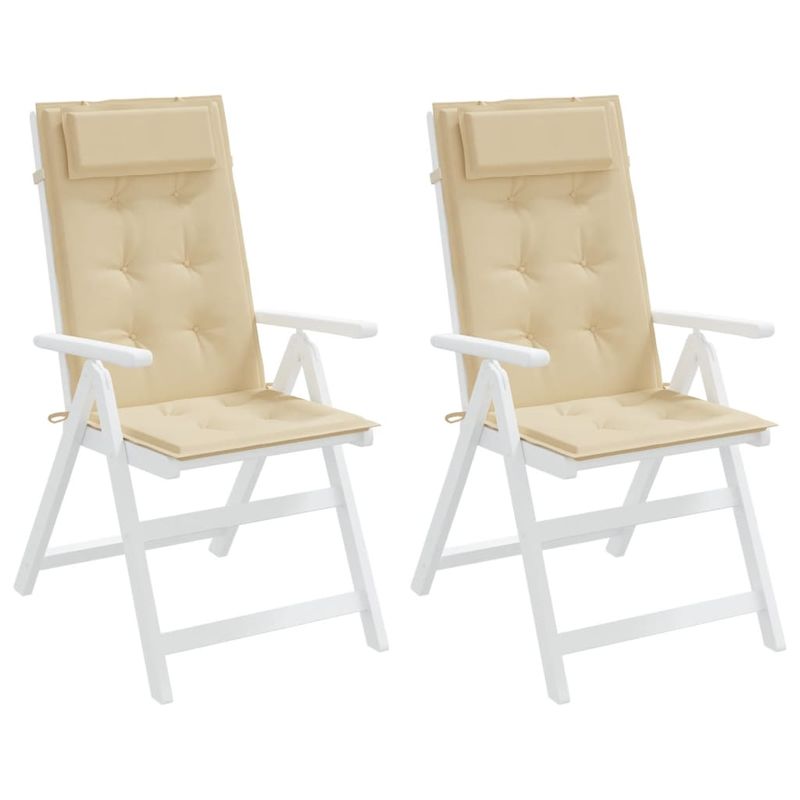 Casa si Gradina - Textile si covoare - Perne si pilote - Perne decorative - Perne scaun cu spatar inalt , 2 buc, bej, tesatura Oxford - Infinity.ro