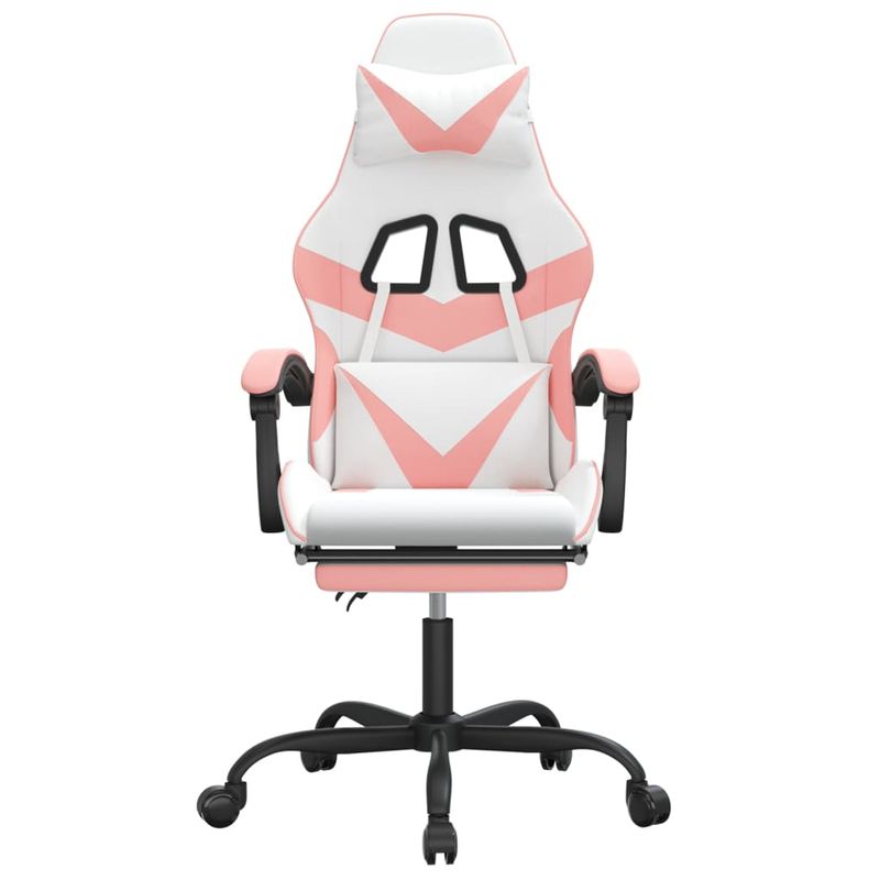 Casa si Gradina - Mobilier - Scaune si fotolii - Scaune - Scaun de jocuri, alb/roz, piele ecologica - Infinity.ro