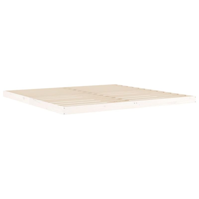 Casa si Gradina - Mobilier - Paturi si accesorii - Paturi - Cadru de pat, alb, 200x200 cm, lemn masiv de pin - Infinity.ro