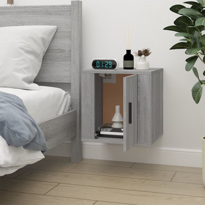 Casa si Gradina - Mobilier - Comode si corpuri - Comode - Dulap TV cu montaj pe perete, gri sonoma, 40x34,5x40 cm - Infinity.ro