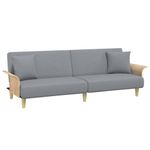 Casa si Gradina - Mobilier - Canapele si coltare - Canapele - Canapea extensibila cu cotiere, gri deschis, textil - Infinity.ro
